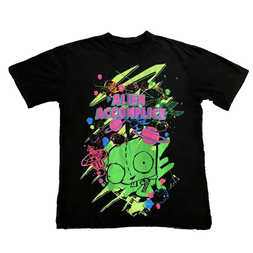 Y2k Cartoon Print Tee