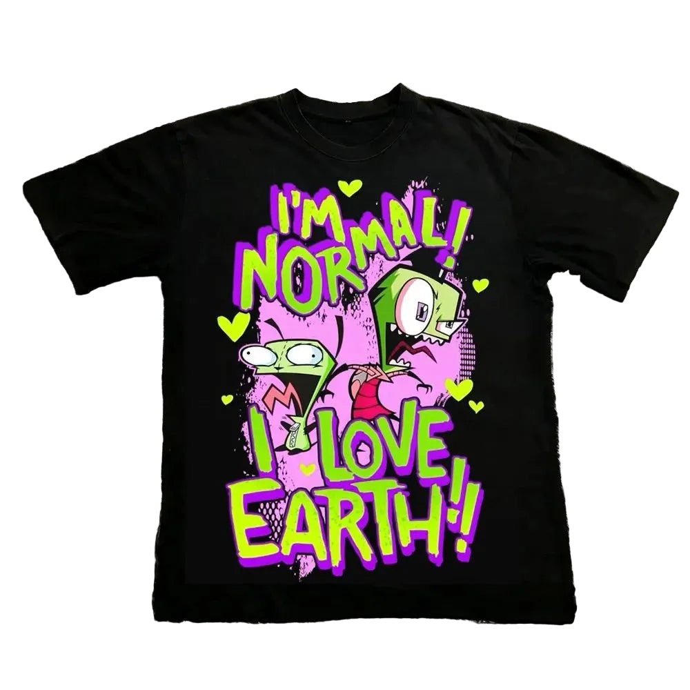 Y2k Cartoon Print Tee